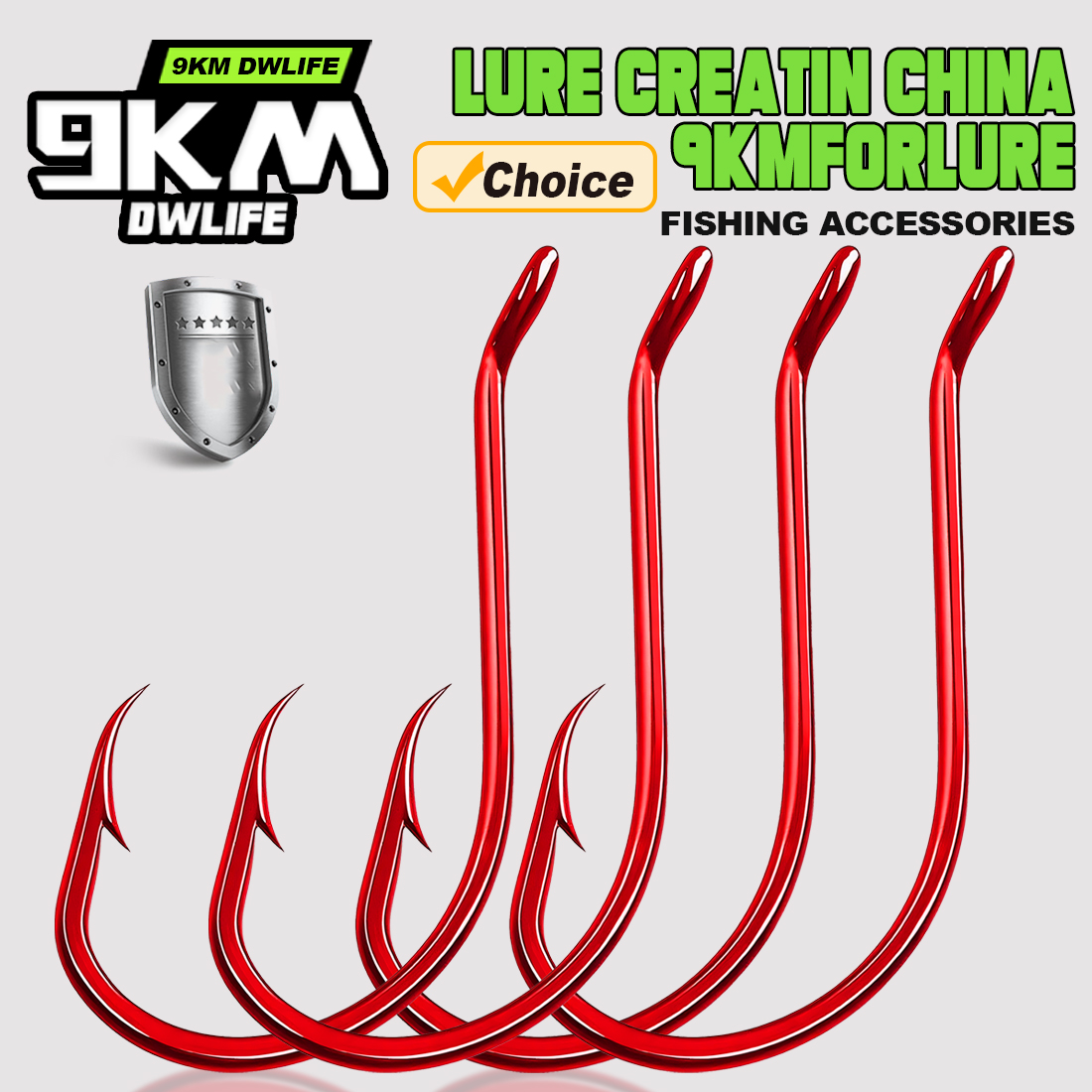 Fishing Hook Circle - 9KM 100 Stuks Octopushaak Rood Extra