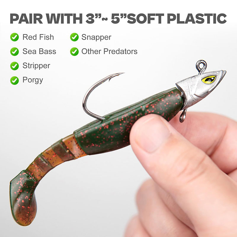 WODJYJ 5 stks/doos 14g 21g 28g - Fishing Hook Size recensie en prijs