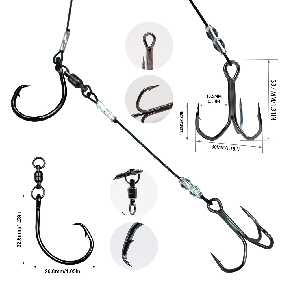 ZYZHE 1/3/5 stuks Stinger Rigs - Fishing Hook Circle recensie en prijs