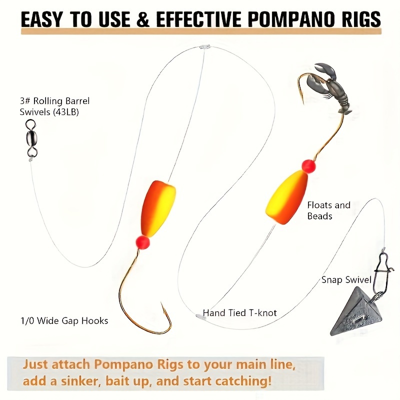 3 stks Pompano Rigs Surf Visse - Fishing Hook Circle recensie en prijs