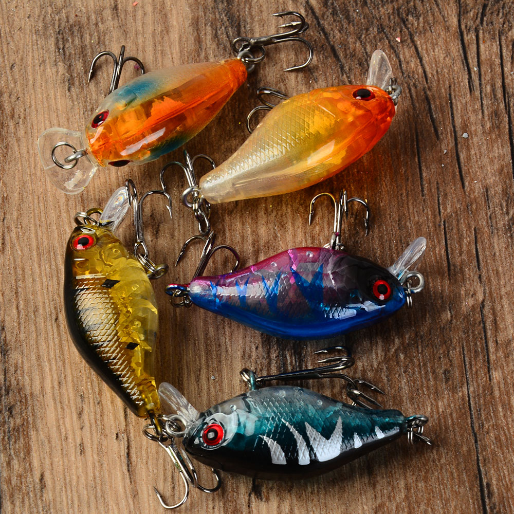 5pcs Drijvende Crankbaits Aas  - Fishing Hook Treble recensie en prijs