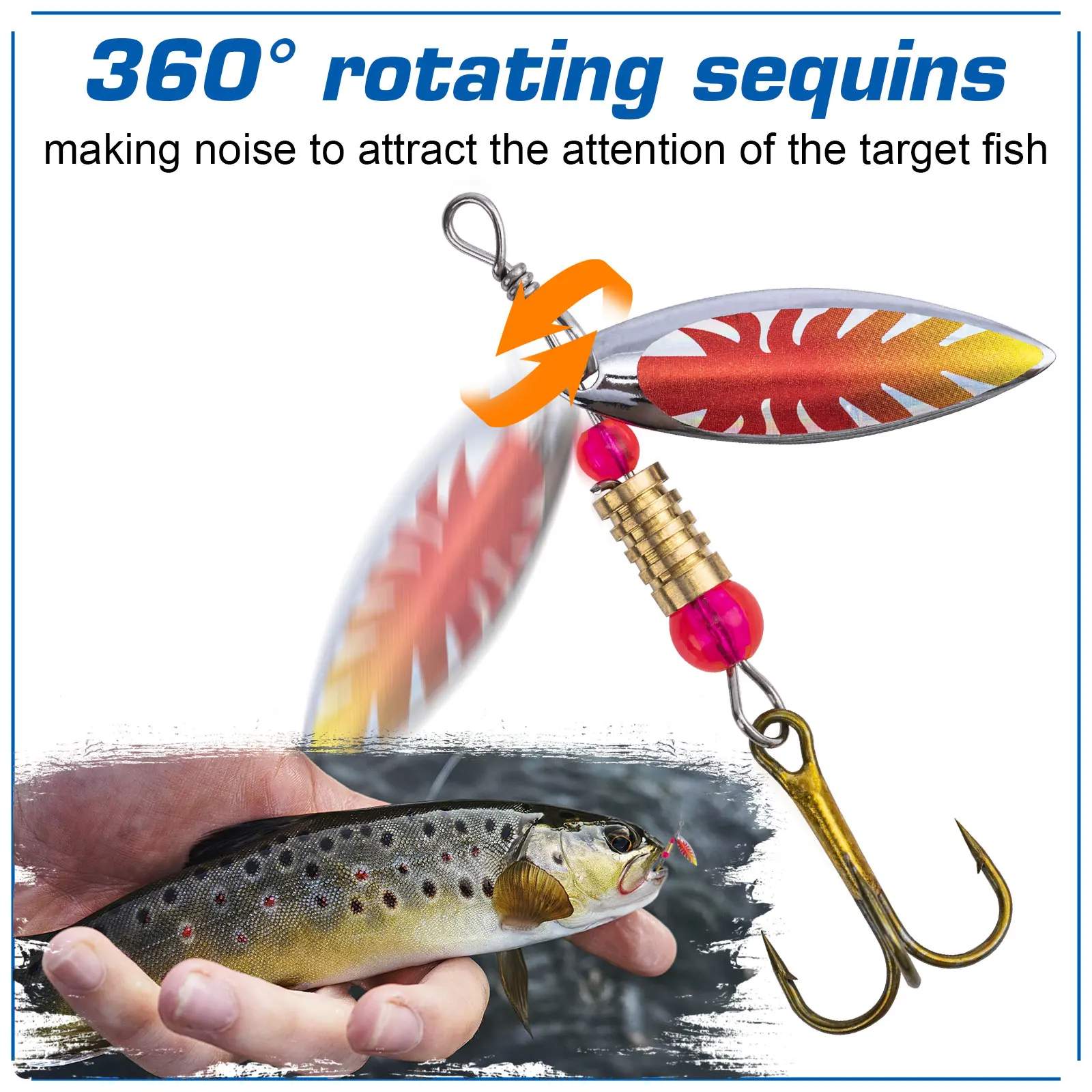 Goture 16 stks/doos Spinner Le - Fishing Hook Size recensie en prijs