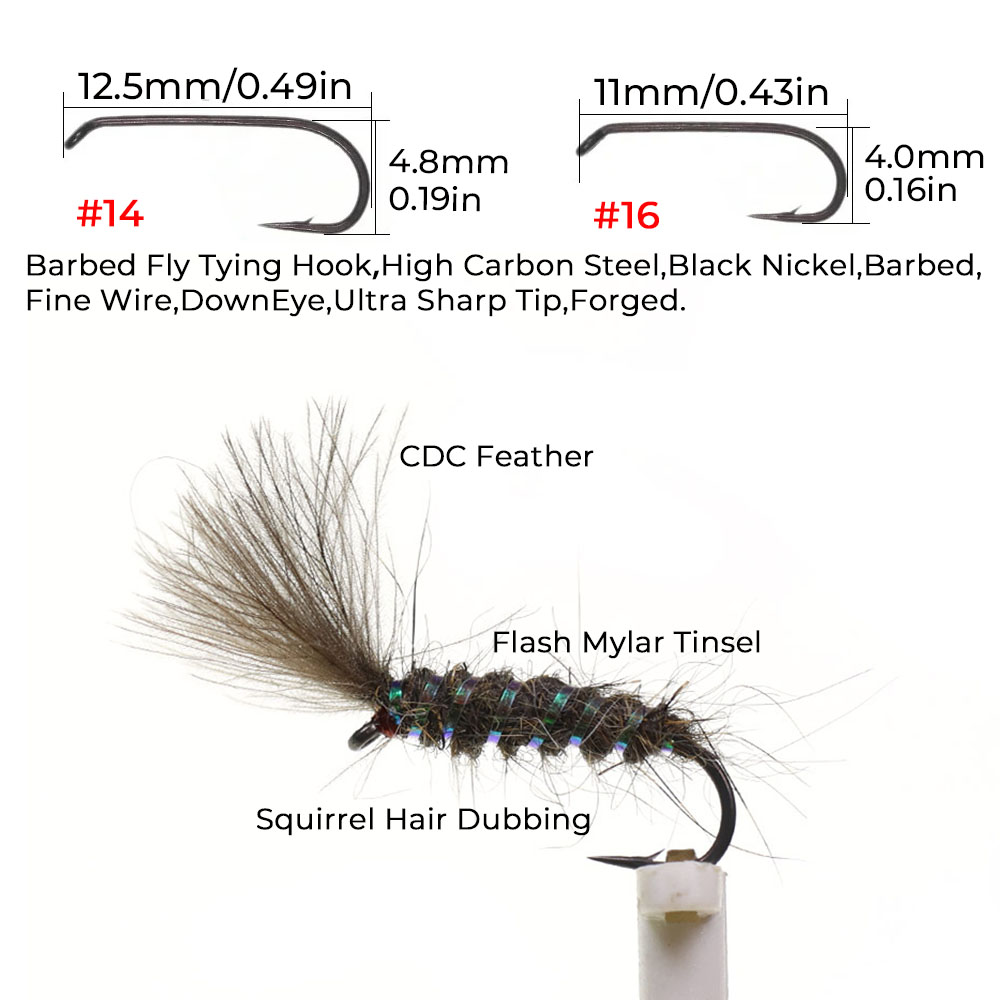 5/6 STUKS CDC Parachute Dry Fl - Fishing Hook Size recensie en prijs