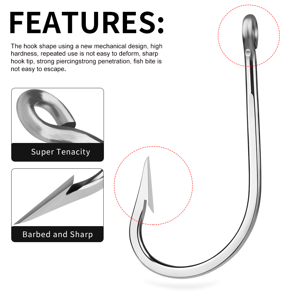PROBEROS 5 stuks roestvrijstal - Fishing Hook Circle recensie en prijs