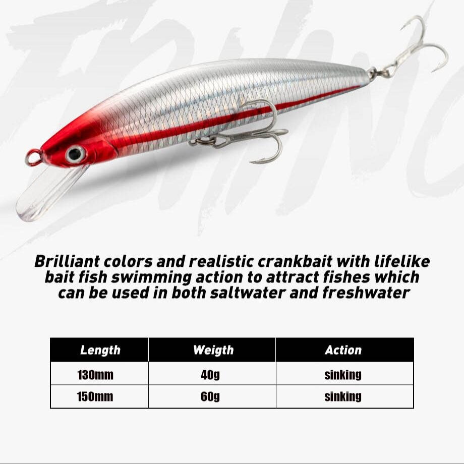 Visaas zinken Minnow 13cm 15cm - Fishing Hook Treble recensie en prijs
